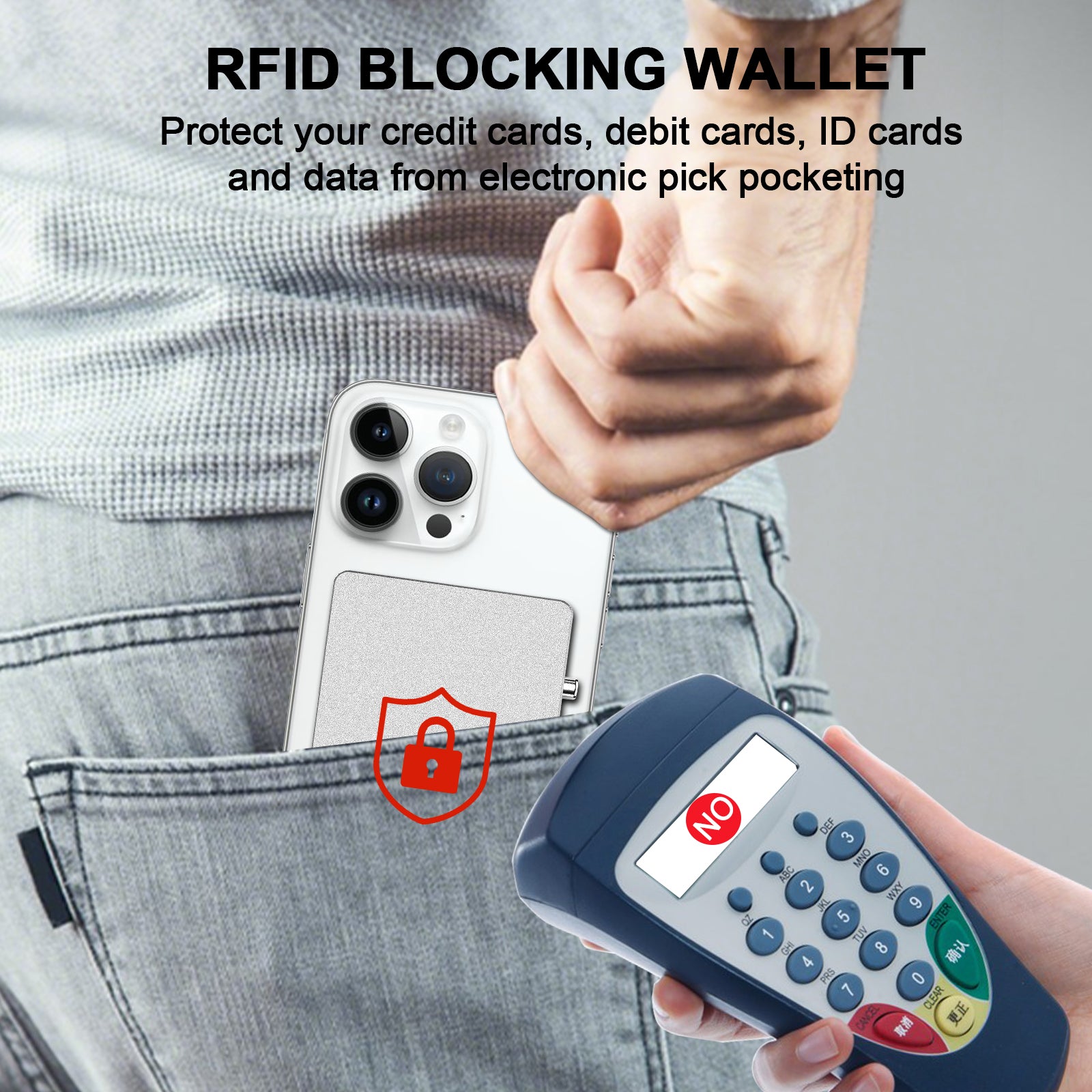 RFID Blocking Wallet Minimalist Slim Card Holder for Magsafe with Adjustable Stand, Metal Pop Up Magnetic Wallet for Men TOYFID - Image 5
