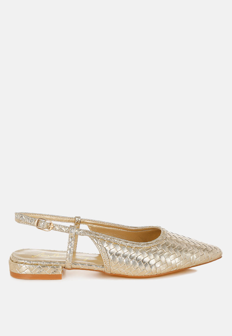 Kurina Metallic Woven Slingback Sandals - Image 24