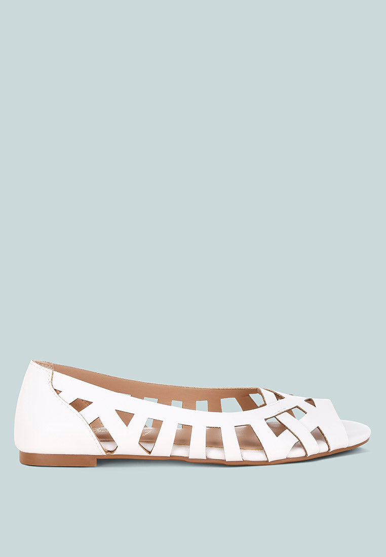 Moira Woven Peep Toe Flats - Image 36