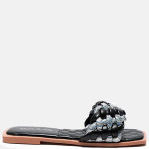 Allium Metallic Woven Strap Flats