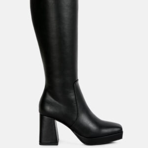 Bouts High Calf Block Heel Boots