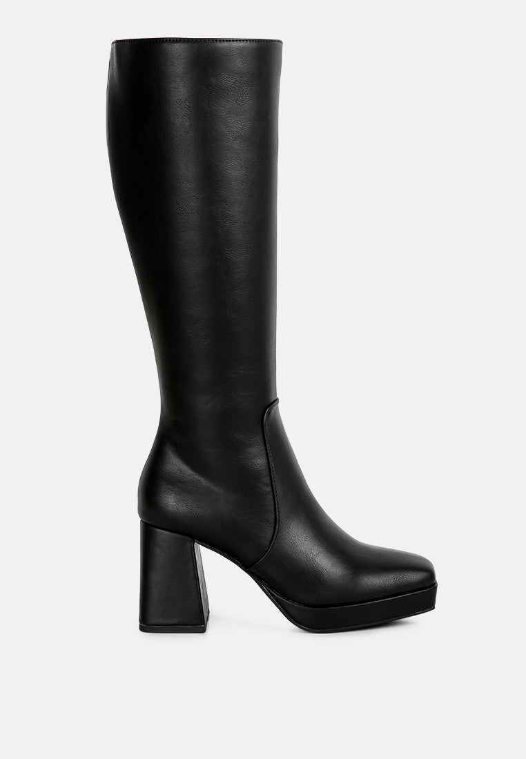 Bouts High Calf Block Heel Boots - Image 11