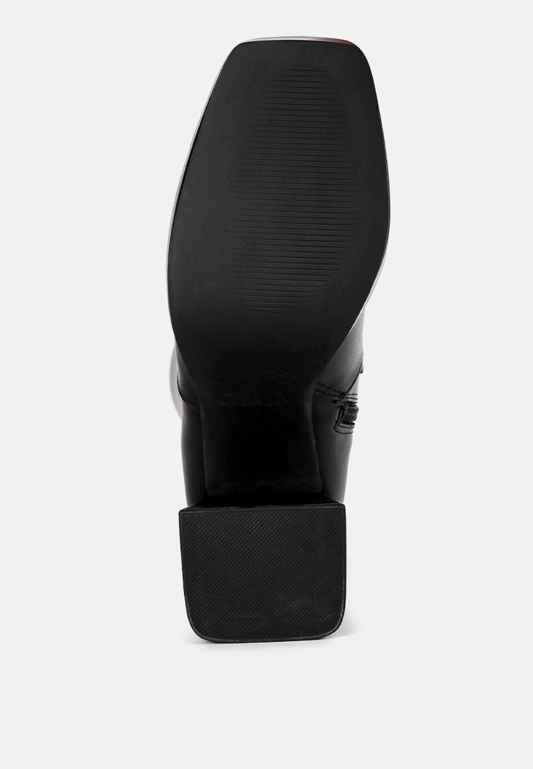Bouts High Calf Block Heel Boots - Image 5
