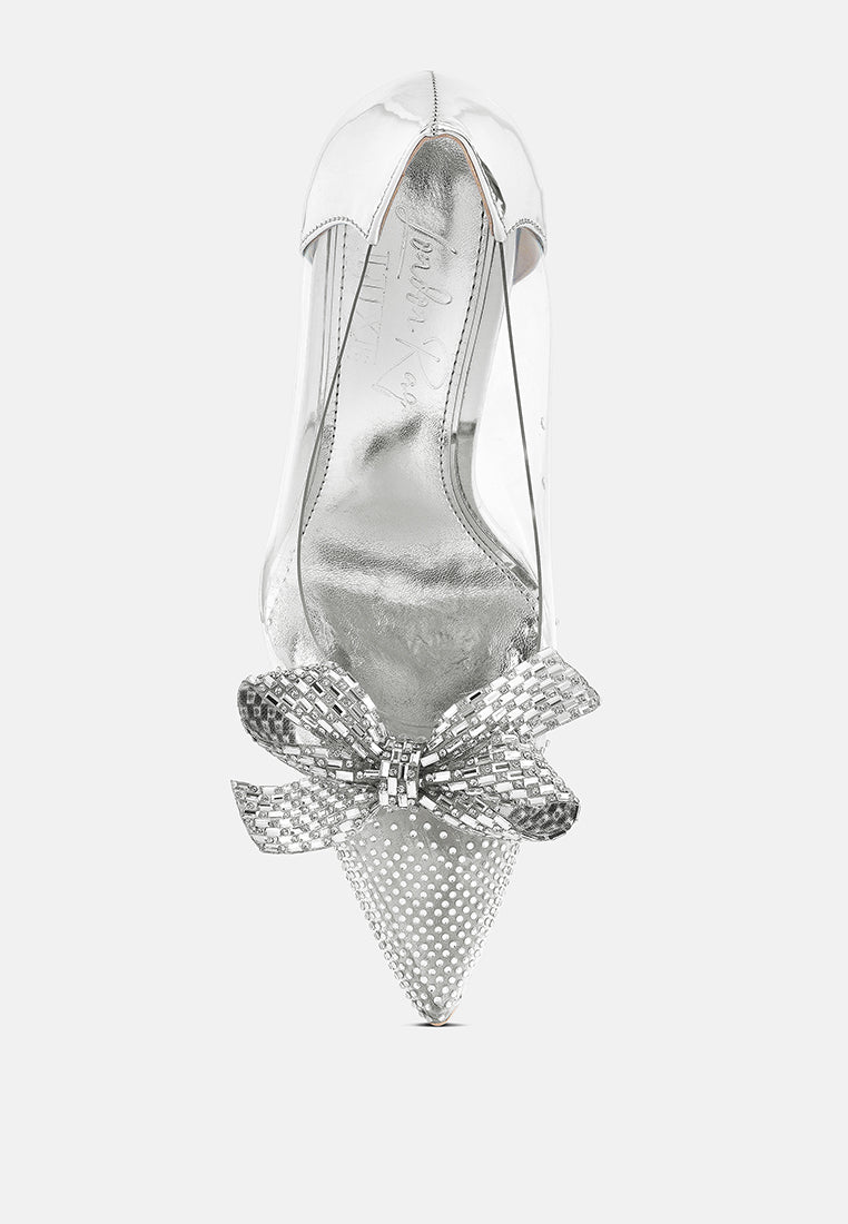Erika Rhinestone Clear Pumps - Image 5