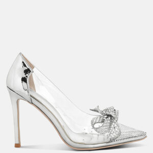 Erika Rhinestone Clear Pumps