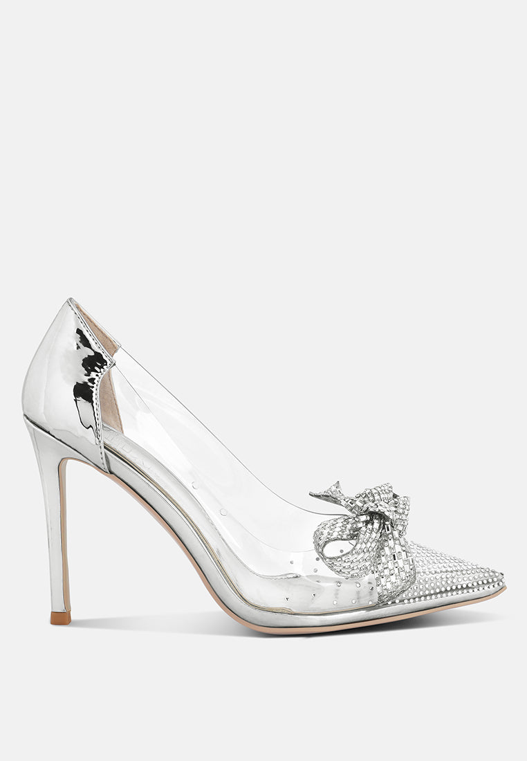 Erika Rhinestone Clear Pumps - Image 14