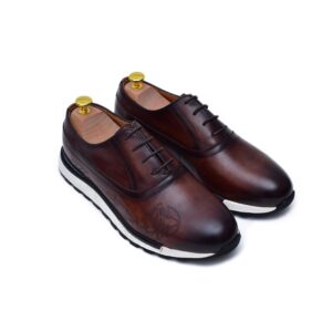Archie - Brown Leather Sneakers