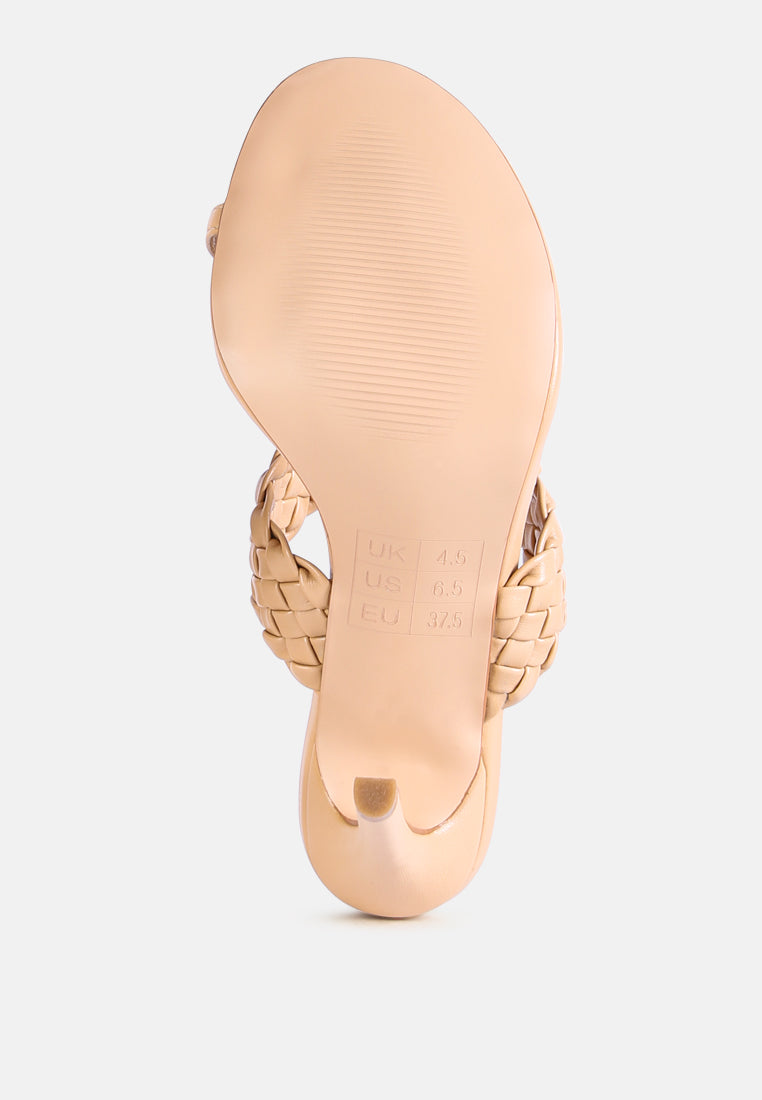 High Perks Woven Strap High Heels - Image 5