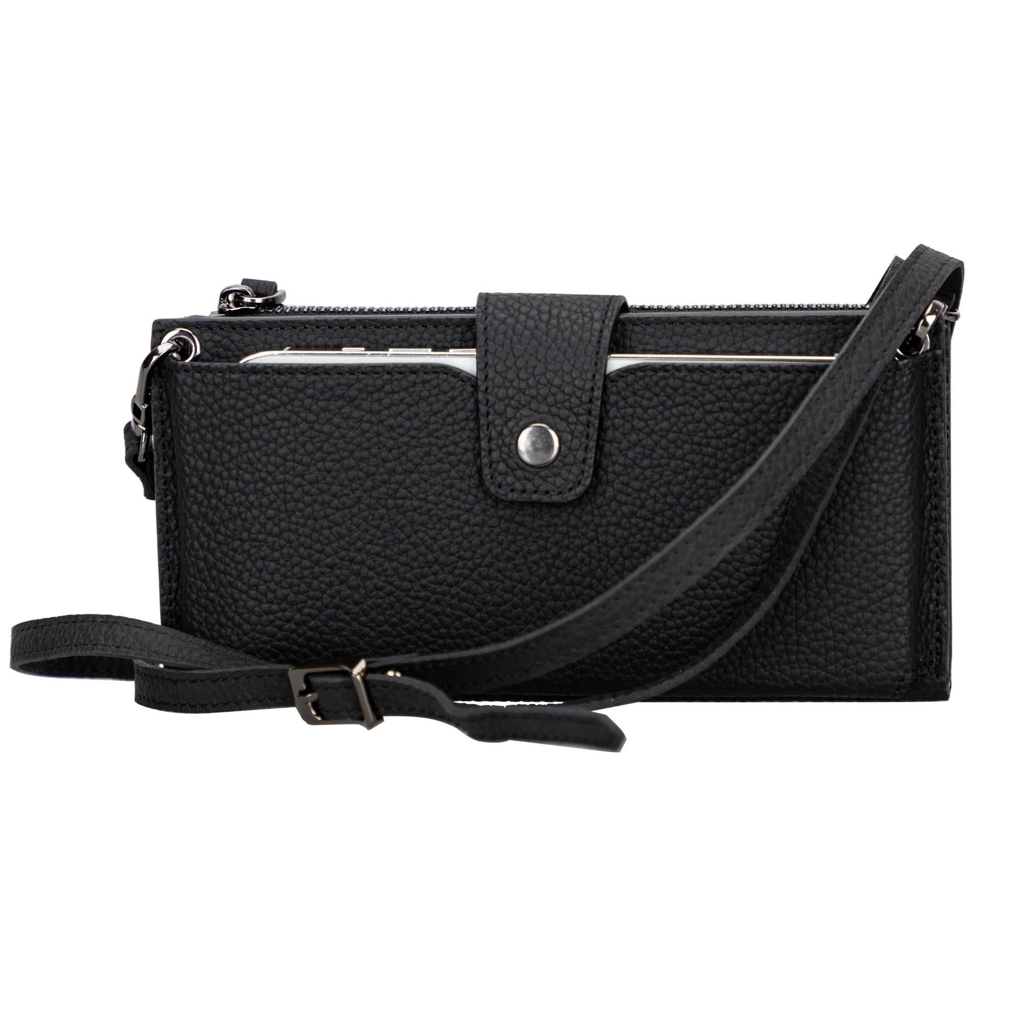 Kaycee Leather Women's Cell Phone Wallet with Strap - Image 7