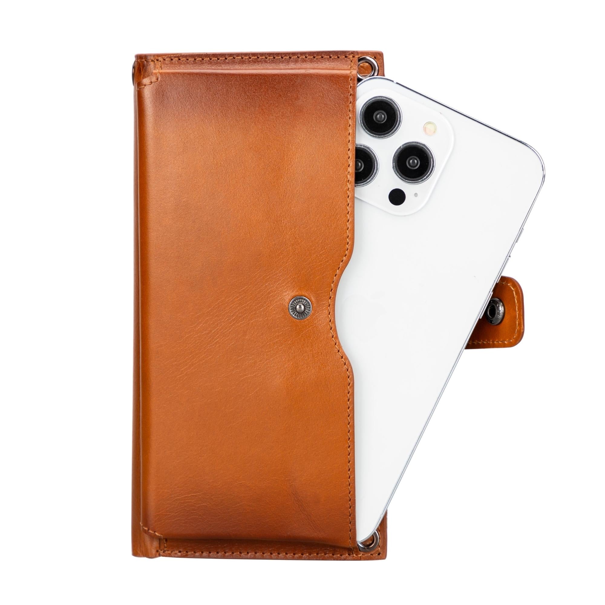 Kaycee Leather Women's Cell Phone Wallet with Strap - Image 3