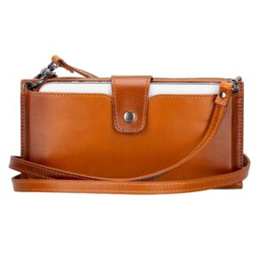 Kaycee Leather Women's Cell Phone Wallet with Strap