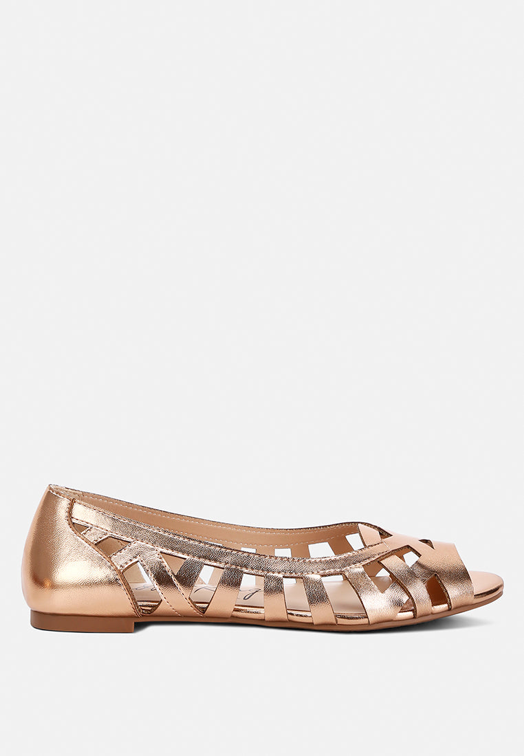 Moira Woven Peep Toe Flats - Image 14