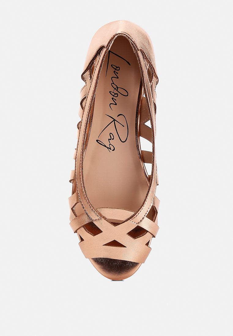 Moira Woven Peep Toe Flats - Image 4