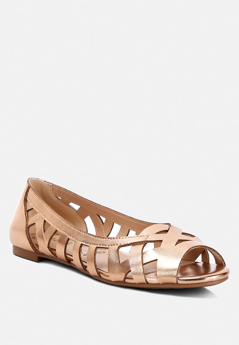 Moira Woven Peep Toe Flats - Image 2
