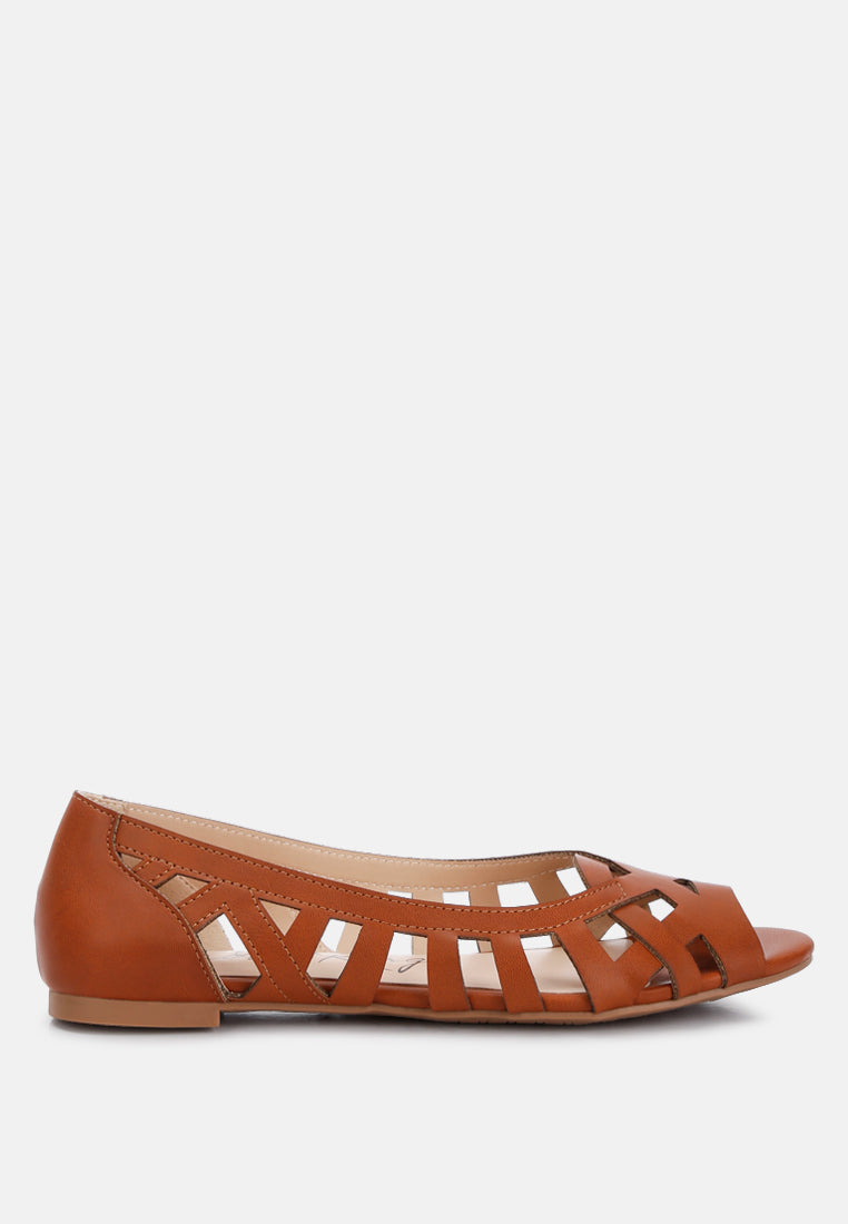 Moira Woven Peep Toe Flats - Image 19