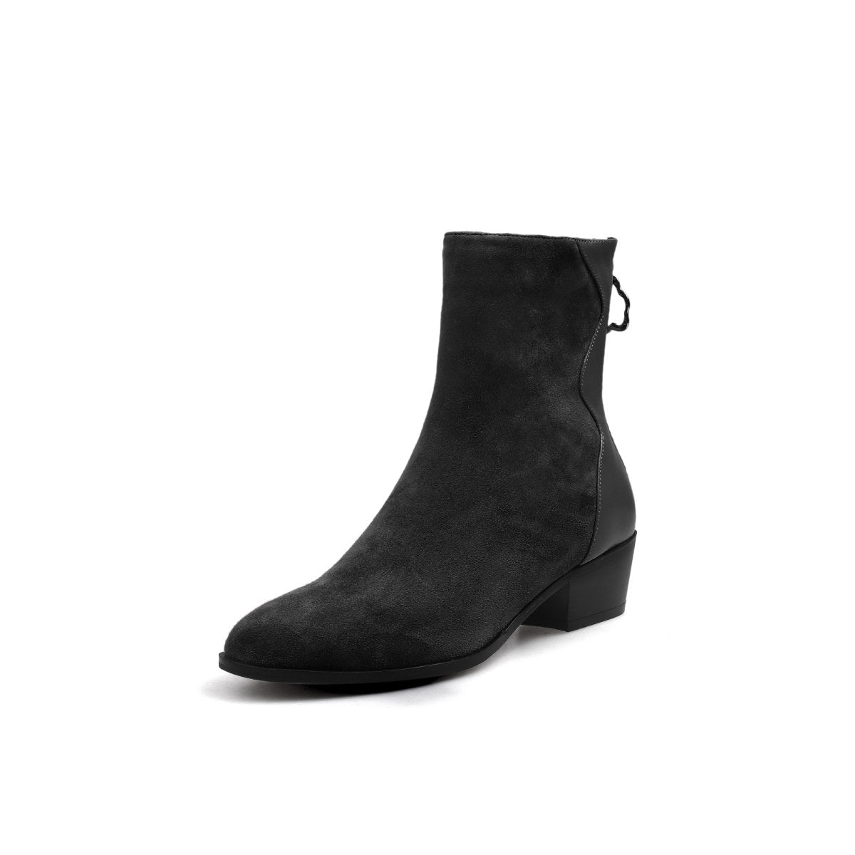 Stylish Suede Block Heel Boots - Image 2