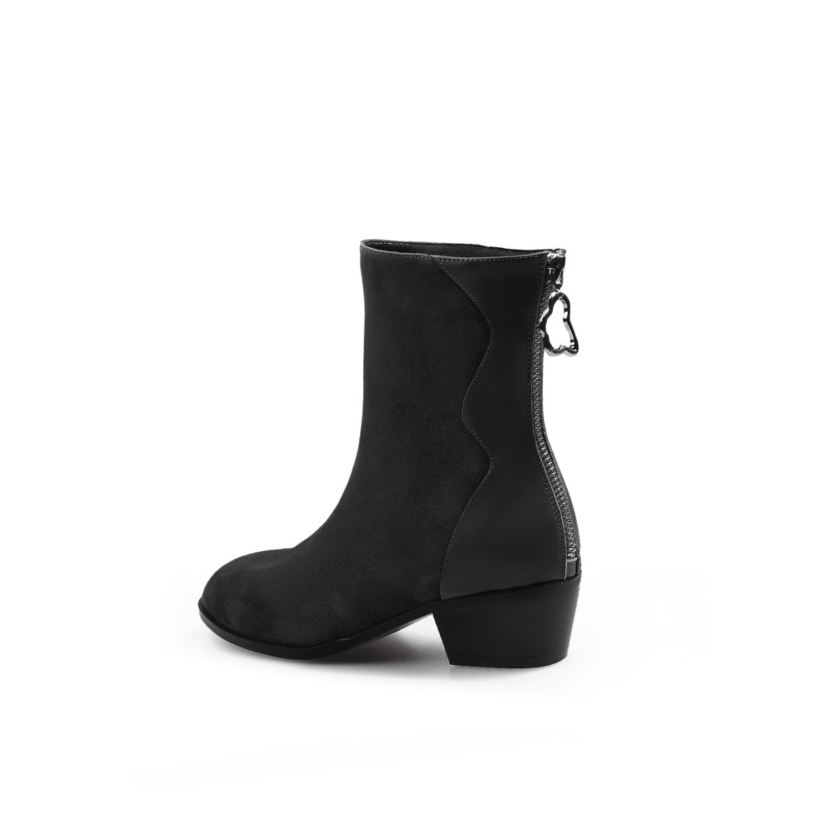 Stylish Suede Block Heel Boots - Image 4