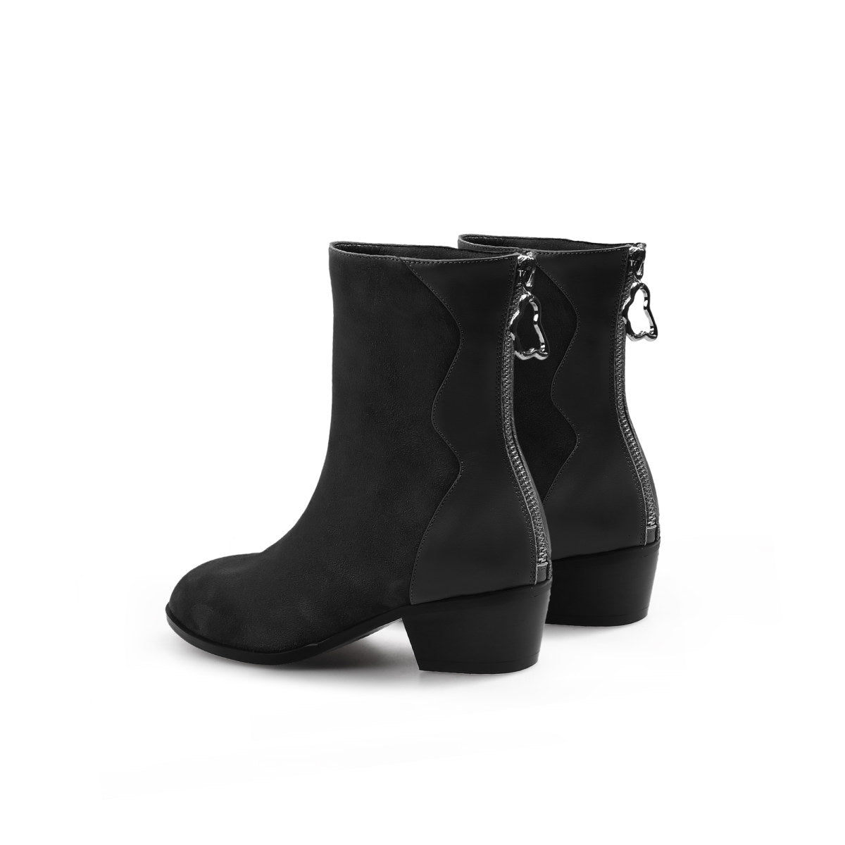 Stylish Suede Block Heel Boots - Image 5
