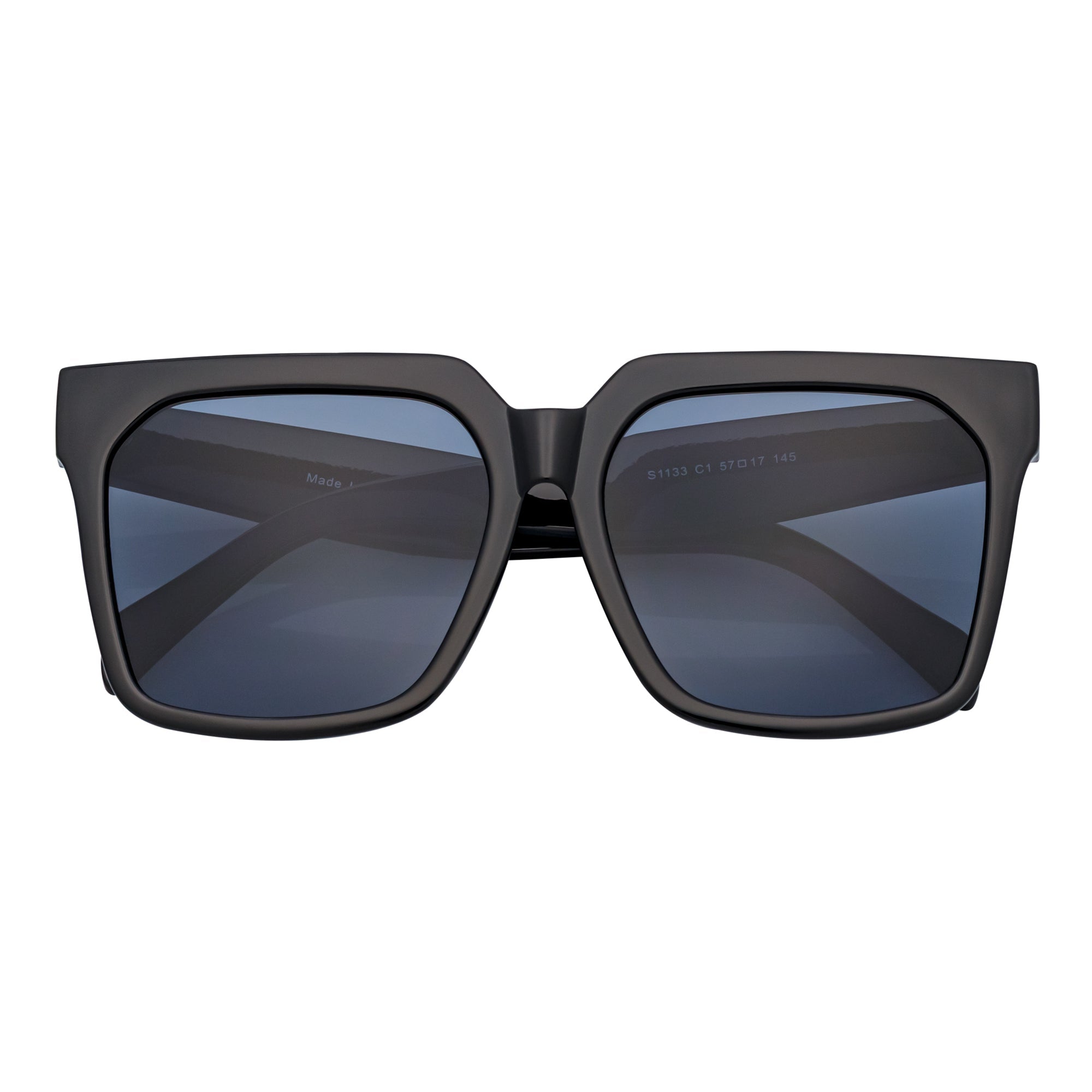 TARA - Womens Butterfly Black Sunglasses Smoke