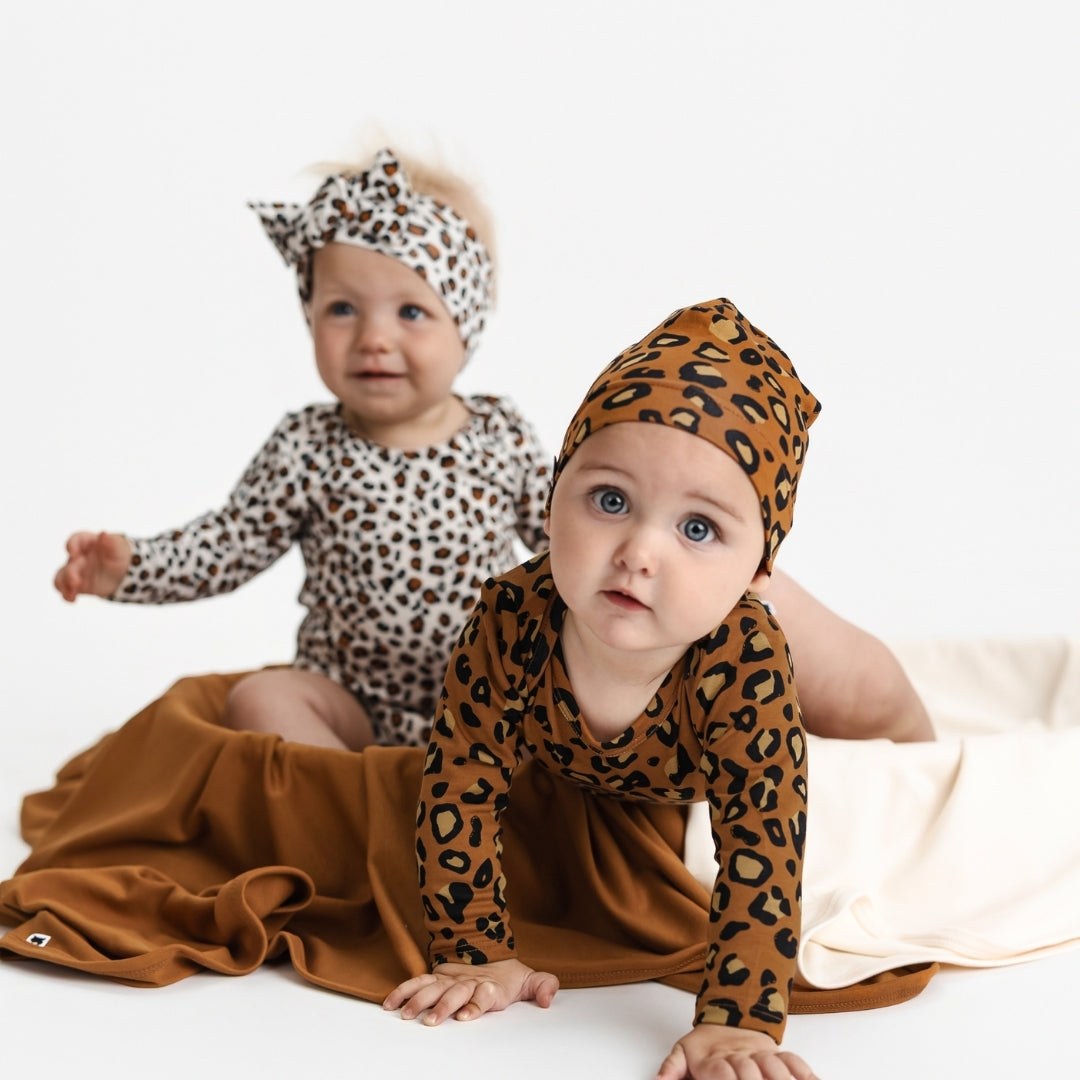 Baby/Kids' Bamboo Beanie | Bronze Leopard - Image 2