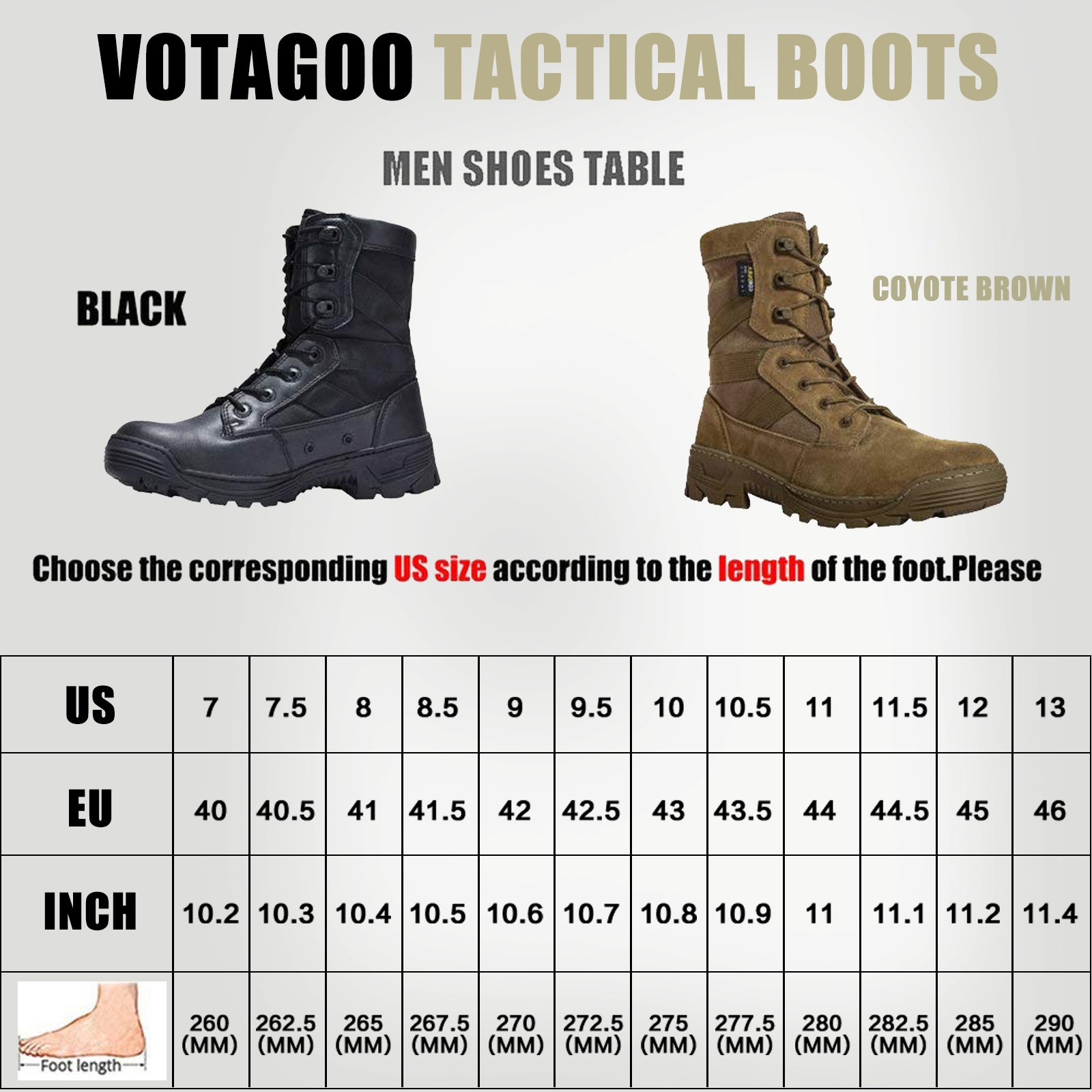 VOTAGOO® Men's Tactical Boots - Image 2