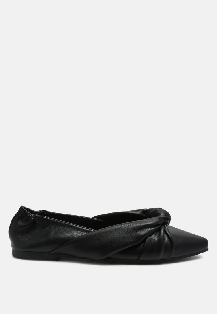 Norma Knot Detail Elasticated Ballet Flats - Image 12