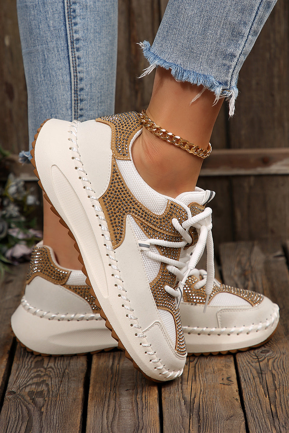 Abigail Lace Up Breathable Sneakers - Image 3