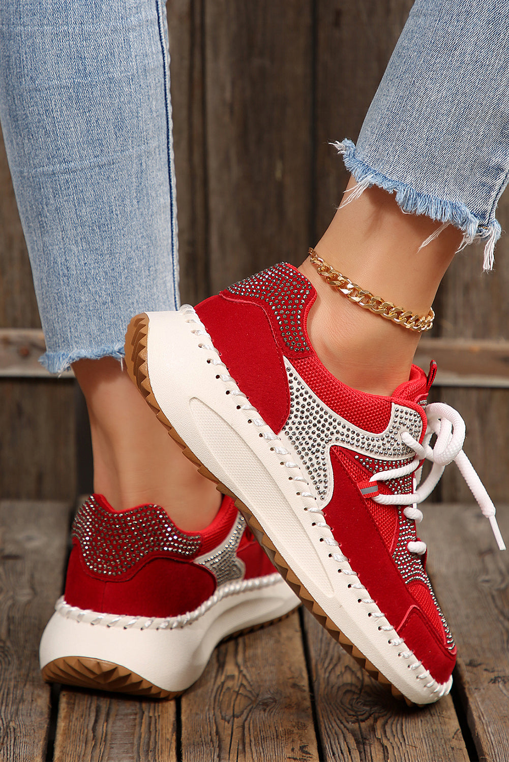 Abigail Lace Up Breathable Sneakers - Image 4