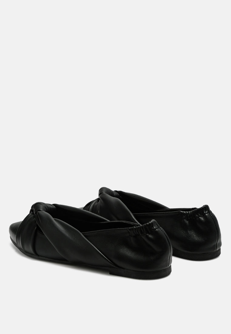 Norma Knot Detail Elasticated Ballet Flats - Image 3