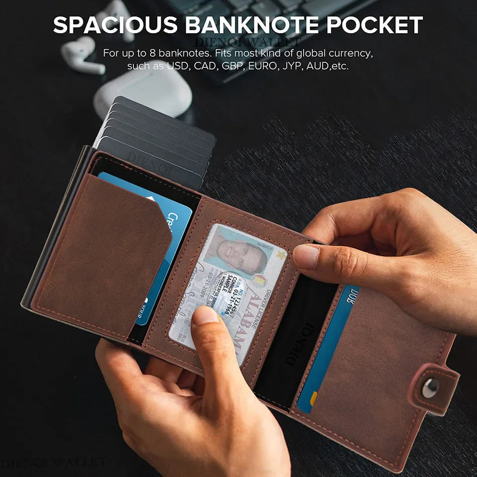 Anti-Theft RFID Wallet with Holder for Men (Brown) - Image 4