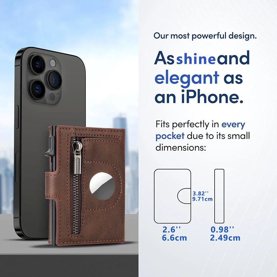 Anti-Theft RFID Wallet with Holder for Men (Brown) - Image 3