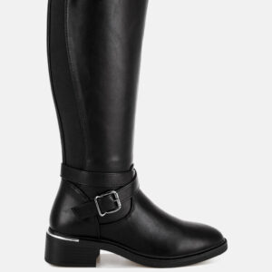 Basheba Buckle Strap Knee-High Boots