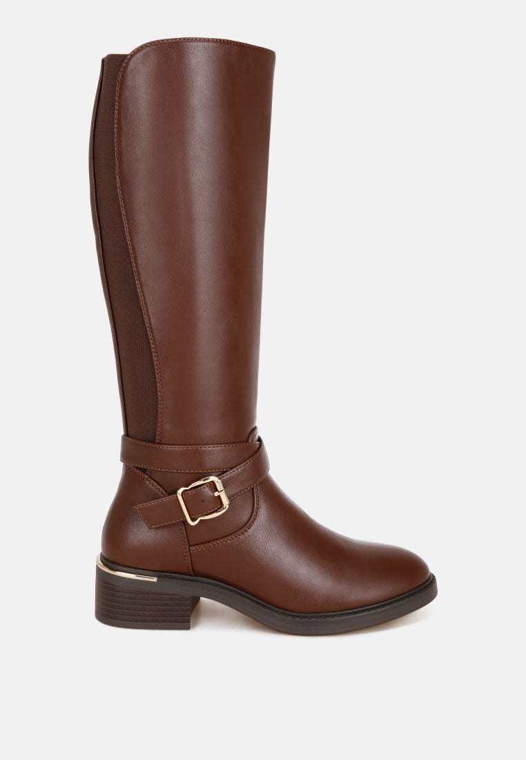 Basheba Buckle Strap Knee-High Boots - Image 25