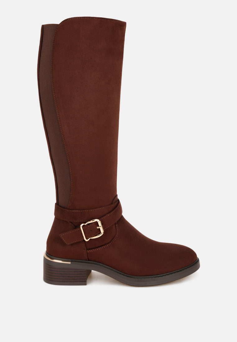 Basheba Buckle Strap Knee-High Boots - Image 40