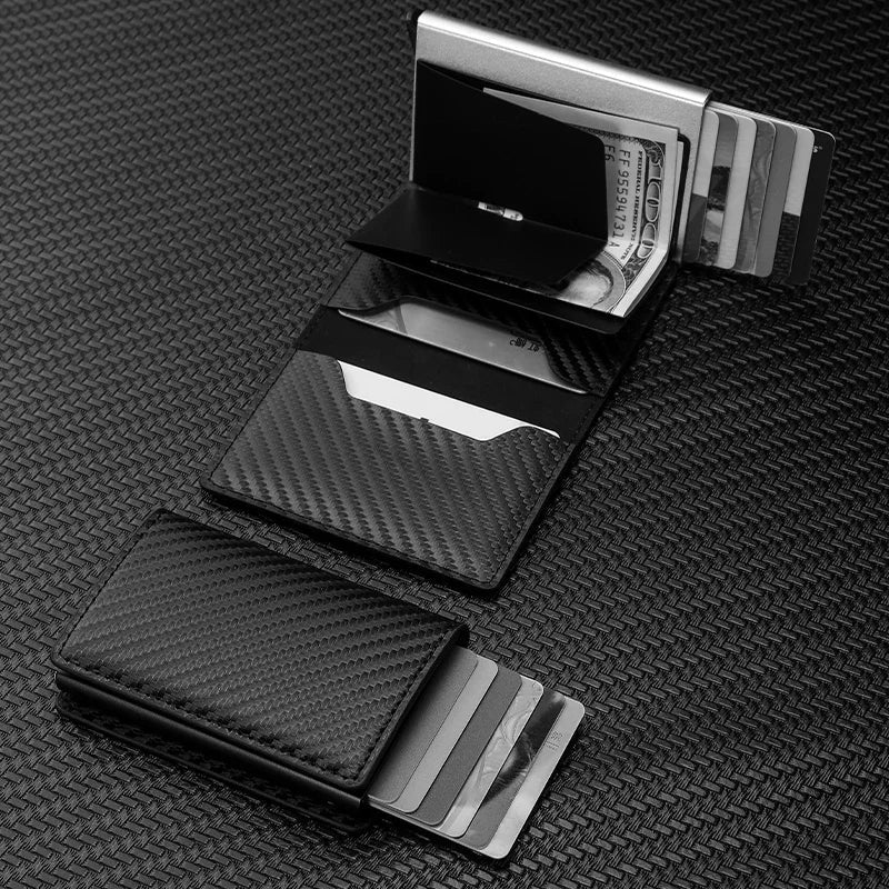 Carbon Fiber RFID Slim Wallet for Men - Image 2