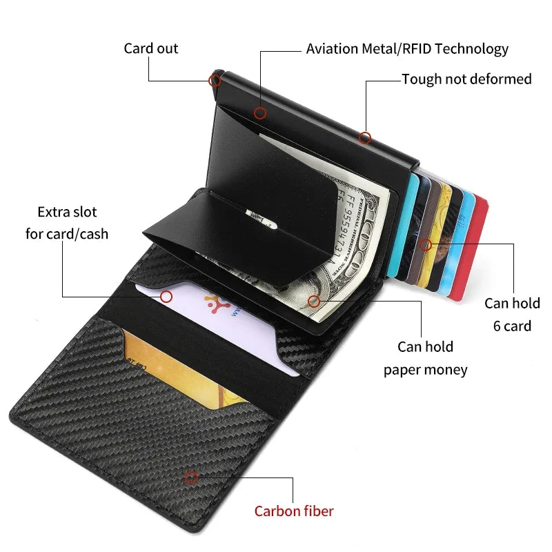 Carbon Fiber RFID Slim Wallet for Men - Image 5