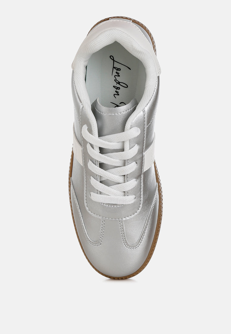 Crossover Lace-Up Metallic Sneaker - Image 4