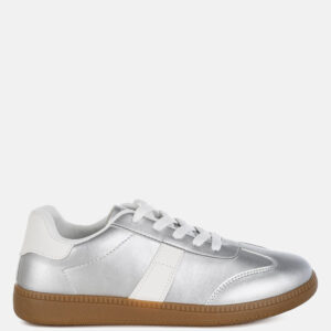 Crossover Lace-Up Metallic Sneaker