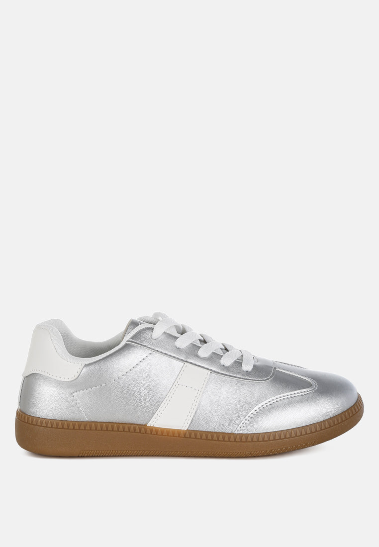 Crossover Lace-Up Metallic Sneaker - Image 10