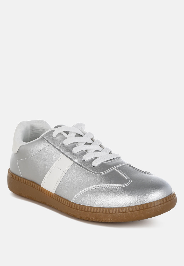 Crossover Lace-Up Metallic Sneaker - Image 2