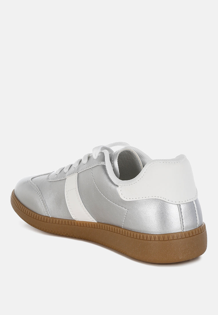 Crossover Lace-Up Metallic Sneaker - Image 3