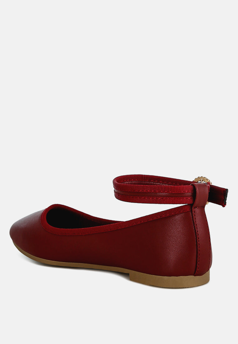 Danseur Ankle Strap Detail Ballet Flats - Image 4
