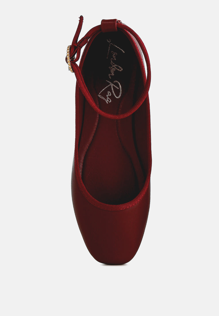 Danseur Ankle Strap Detail Ballet Flats - Image 5