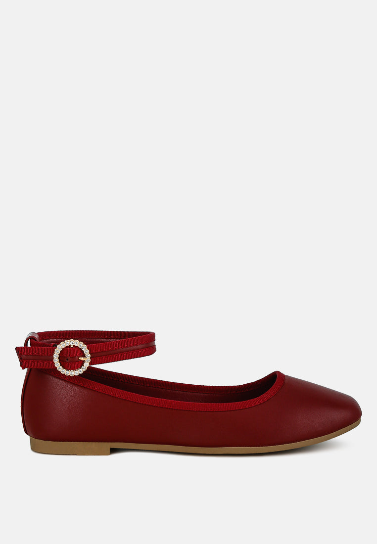 Danseur Ankle Strap Detail Ballet Flats - Image 9