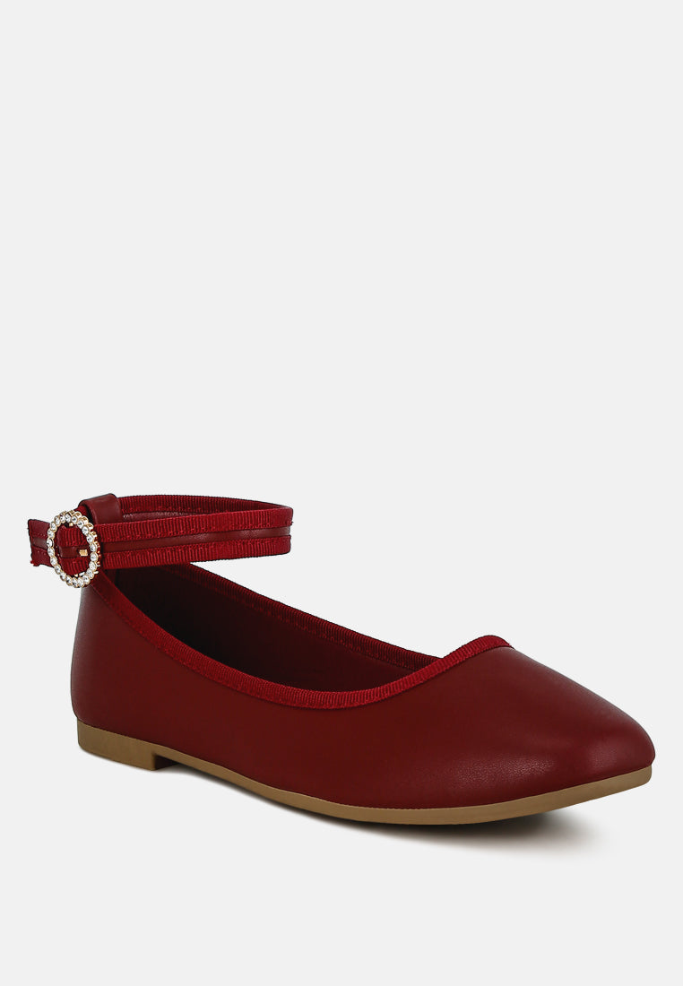 Danseur Ankle Strap Detail Ballet Flats - Image 3