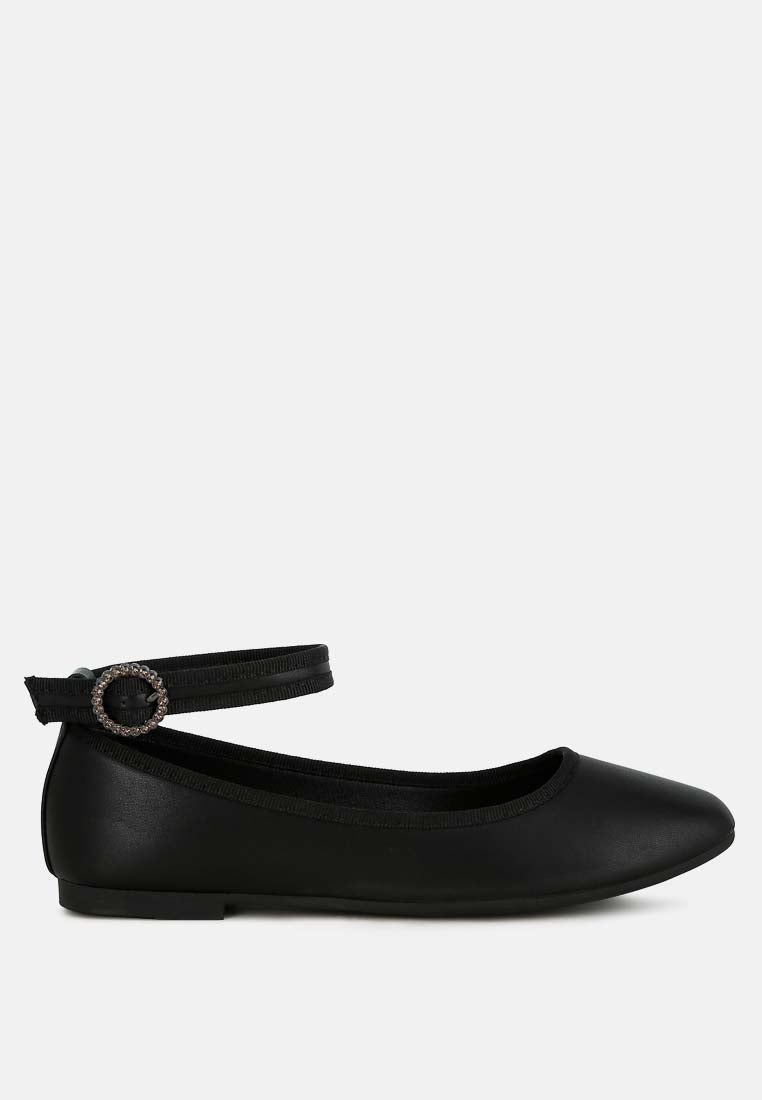 Danseur Ankle Strap Detail Ballet Flats - Image 14