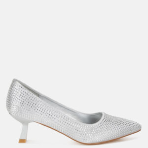 Dinah Rhinestones Embellished Kitten Heel Pumps