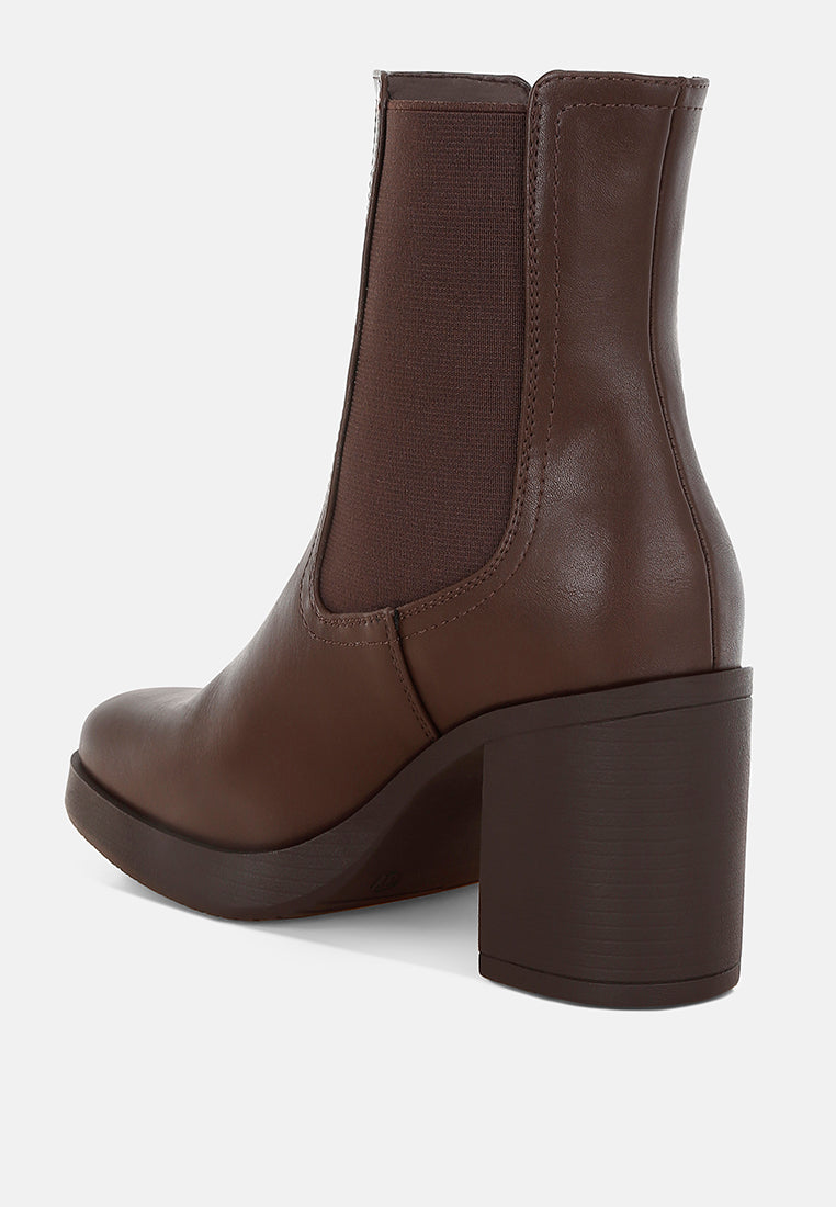 Scuala Faux Leather Chelsea Boots - Image 3
