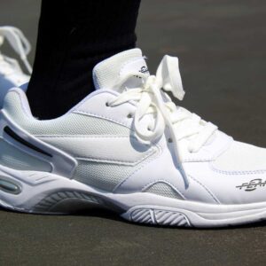 Men's High Arch Firm Support All-In-One White Walking Shoes, Comfort & Performance Style