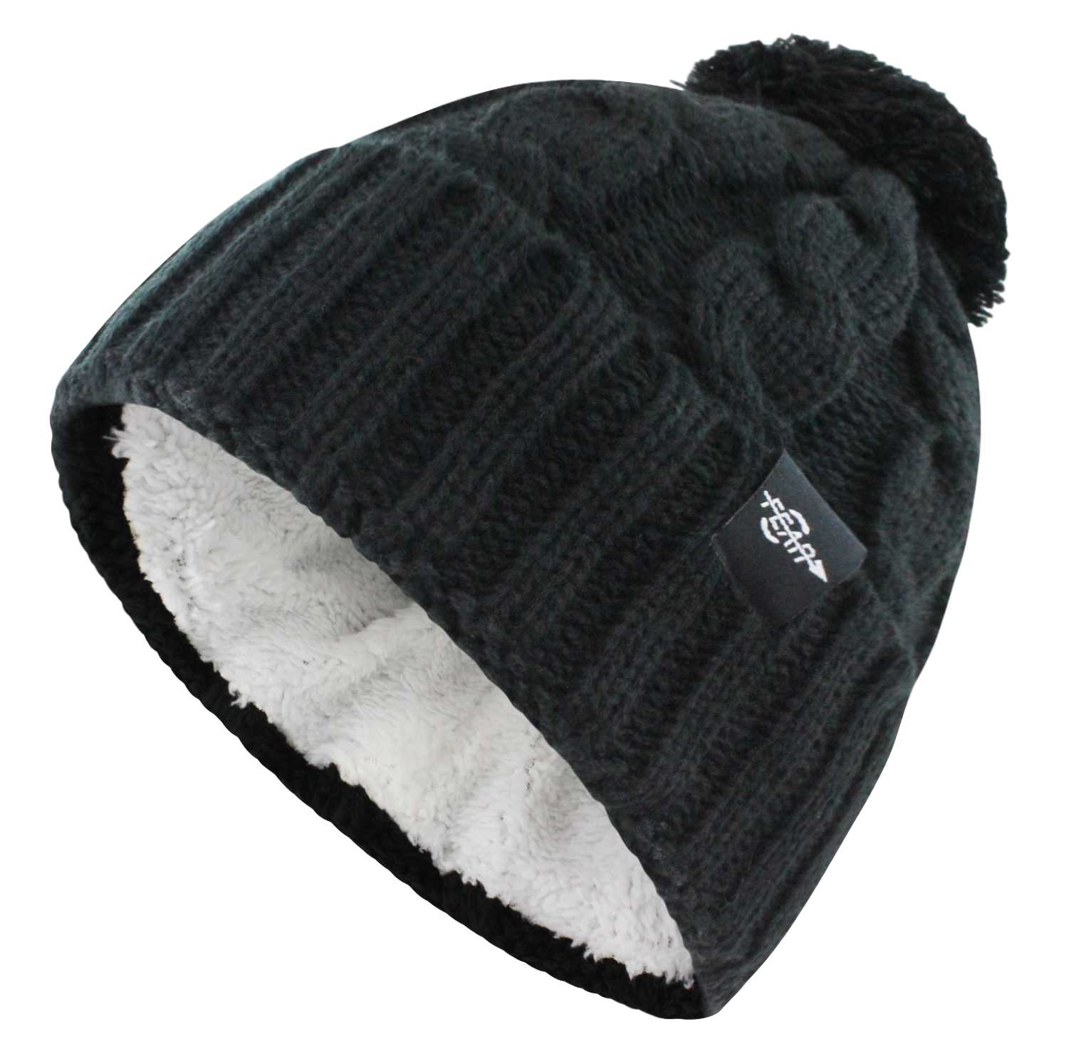 Warmest Plush Insulated Cuff Knit Pom Women Winter Beanie Hat Warm Wool Insulated Cap Winter Beanie Hat - Image 6